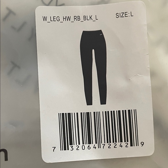 BYLT RIBBED LEGGINGS BLACK-L - Picture 2 of 3